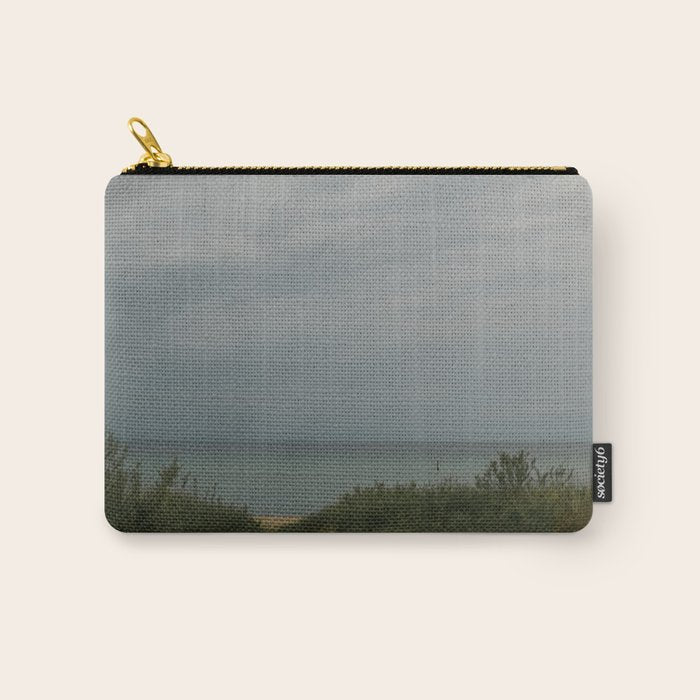 Overcast x beautiful Michigan beach photograph summer travel Carry All Pouch Gallery Image 1