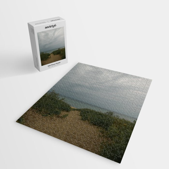 Overcast x beautiful Michigan beach photograph summer travel Jigsaw Puzzle Gallery Image 2