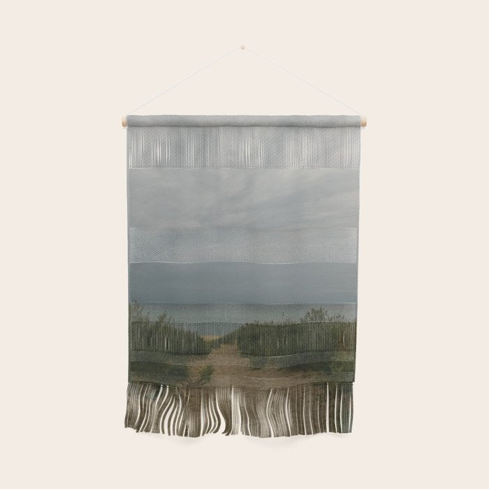 Overcast x beautiful Michigan beach photograph summer travel Wall Hanging Gallery Image 1