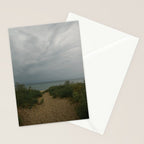 Overcast x beautiful Michigan beach photograph summer travel Stationery Card Gallery Image 2