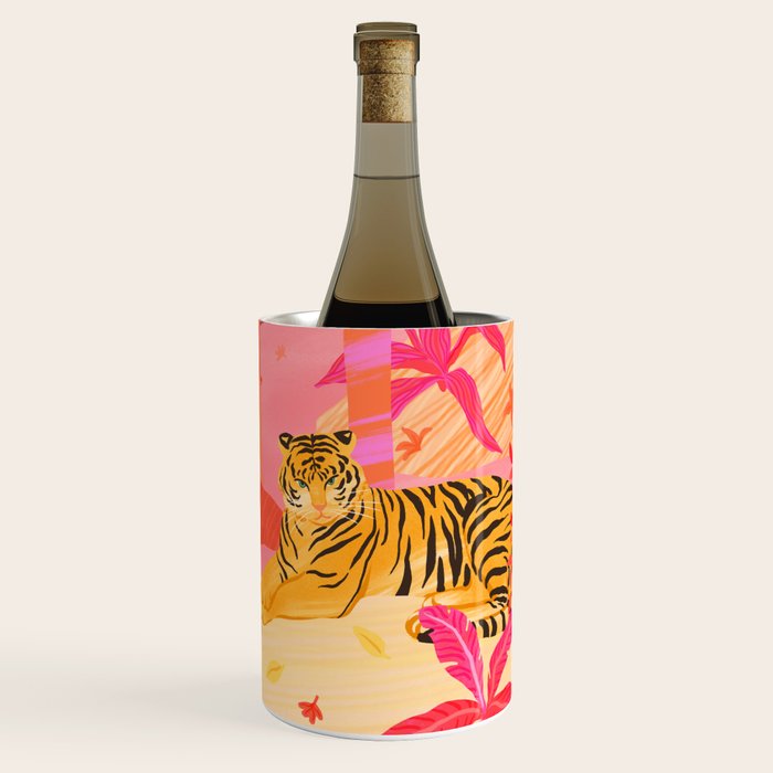 Tiger and Mandarin Ducks Wine Chiller Gallery Image 1