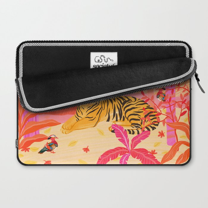 Tiger and Mandarin Ducks Laptop Sleeve Gallery Image 2