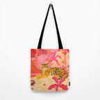 Tiger and Mandarin Ducks Tote Bag Gallery Image 2