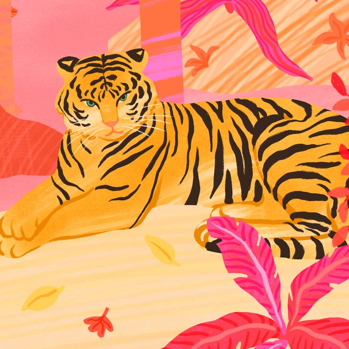 Tiger and Mandarin Ducks Coffee Mug Gallery Image 2