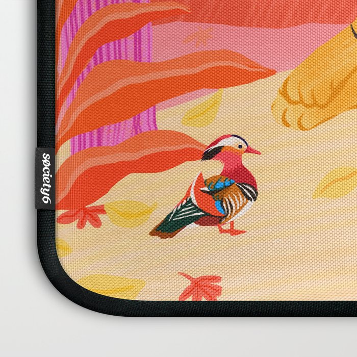 Tiger and Mandarin Ducks Laptop Sleeve Gallery Image 3