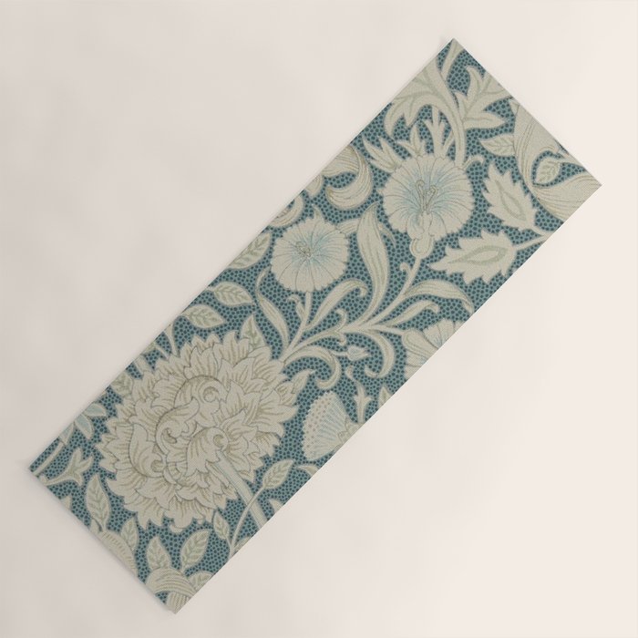 William Morris Double Bough Slate Blue Yoga Mat Gallery Image 1