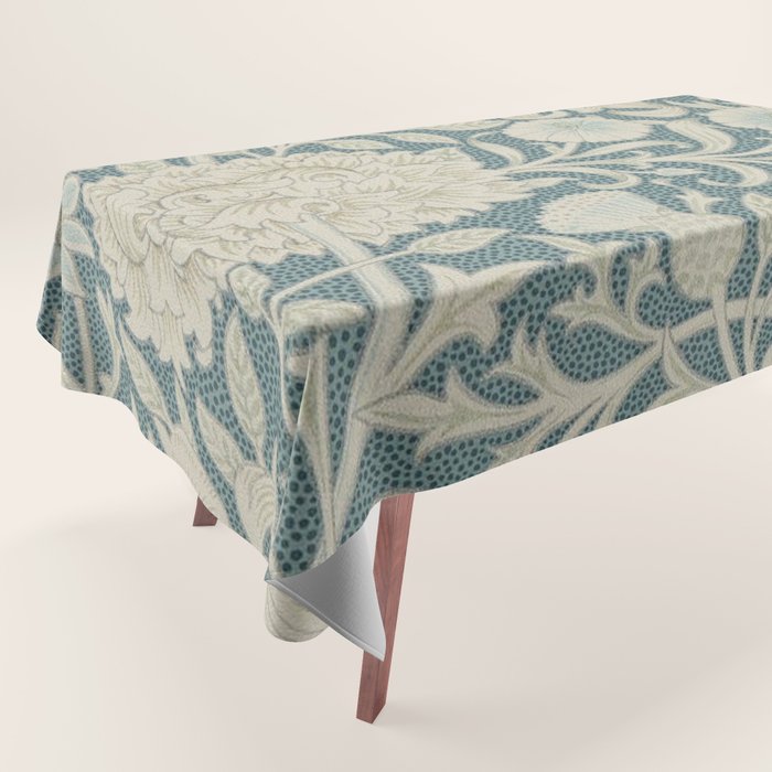 William Morris Double Bough Slate Blue Tablecloth Gallery Image 1