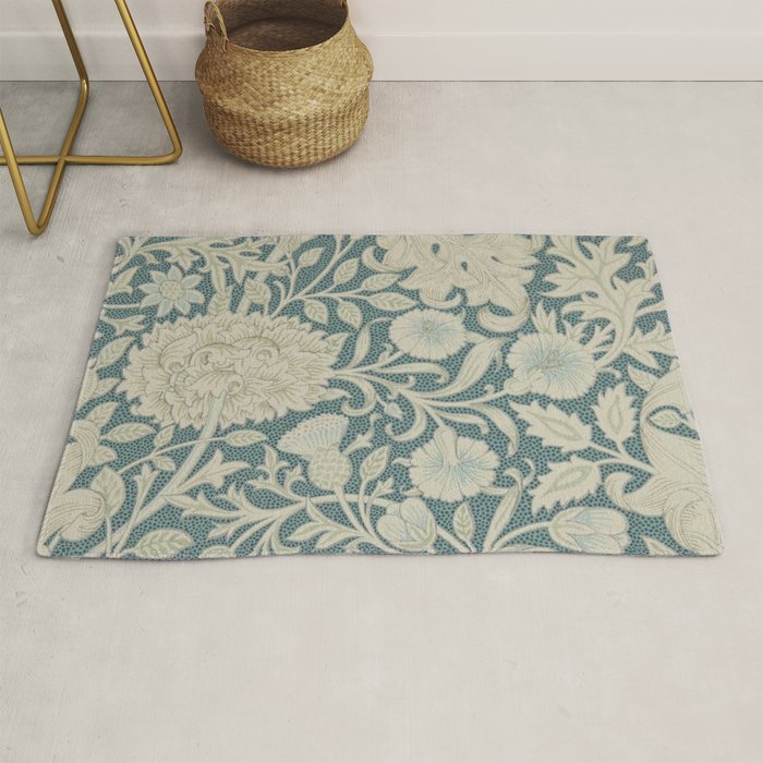 William Morris Double Bough Slate Blue Rug Gallery Image 1