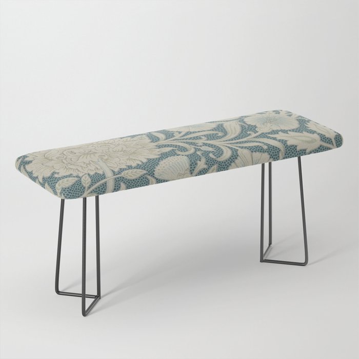 William Morris Double Bough Slate Blue Bench Gallery Image 1