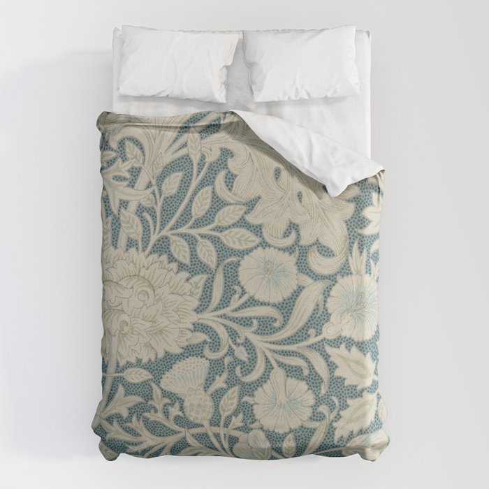 William Morris Double Bough Slate Blue Duvet Cover Gallery Image 1