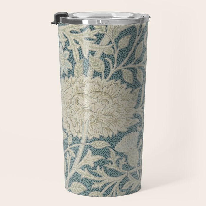 William Morris Double Bough Slate Blue Travel Mug Gallery Image 3