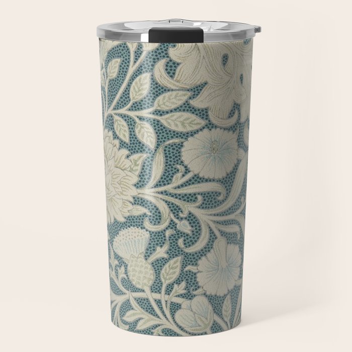 William Morris Double Bough Slate Blue Travel Mug Gallery Image 1