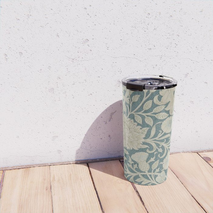 William Morris Double Bough Slate Blue Travel Mug Gallery Image 4