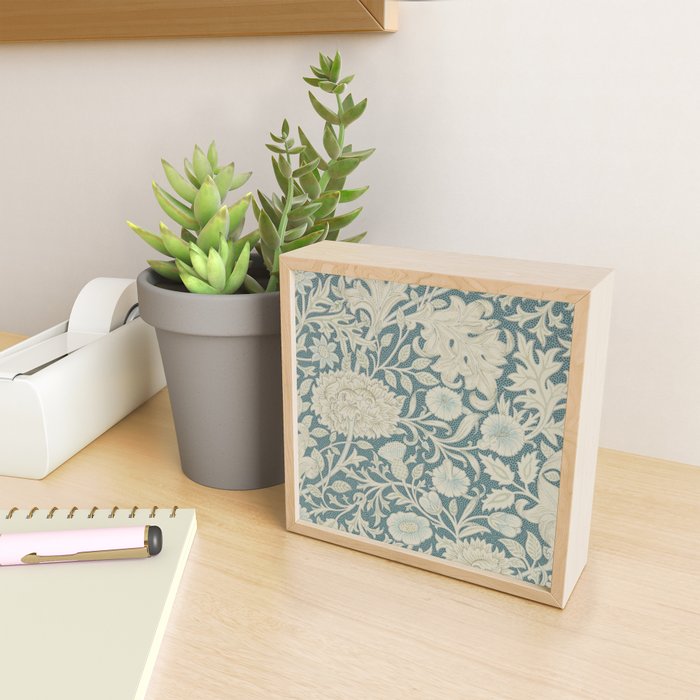 William Morris Double Bough Slate Blue Mini Art Print Gallery Image 2