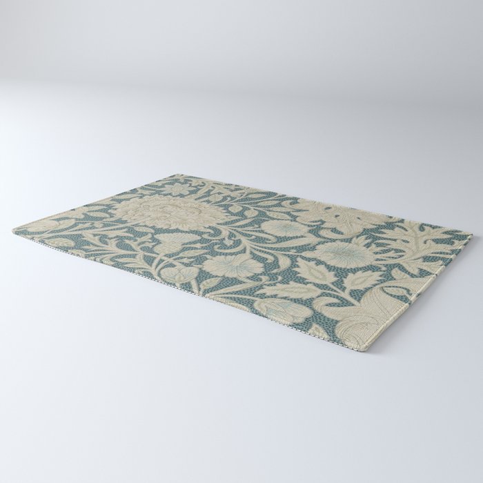 William Morris Double Bough Slate Blue Rug Gallery Image 3