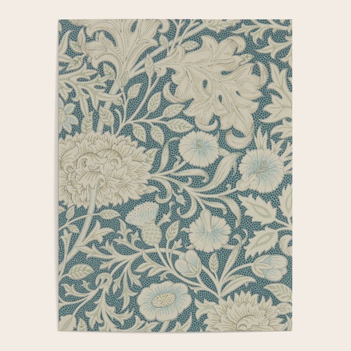 William Morris Double Bough Slate Blue Poster Gallery Image 4