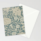 William Morris Double Bough Slate Blue Stationery Card Gallery Image 2