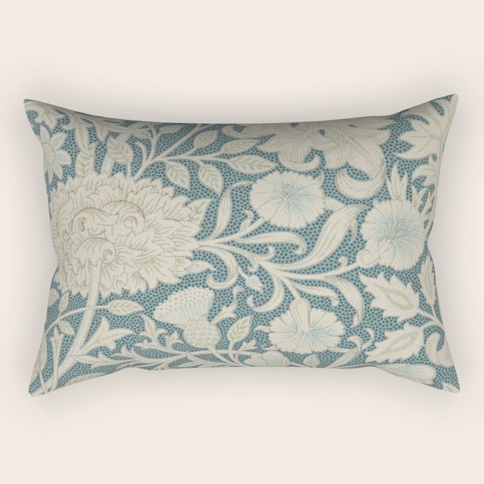 William Morris Double Bough Slate Blue Rectangular Pillow Gallery Image 2