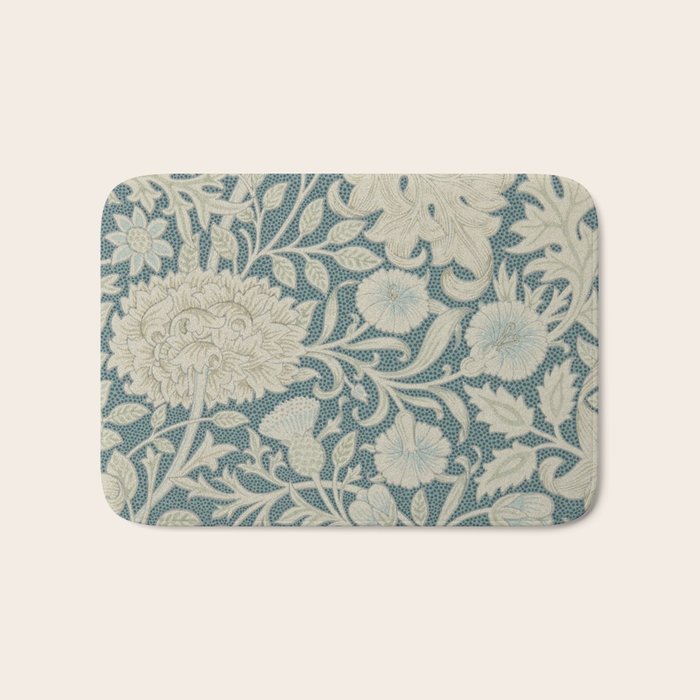 William Morris Double Bough Slate Blue Bath Mat Gallery Image 1
