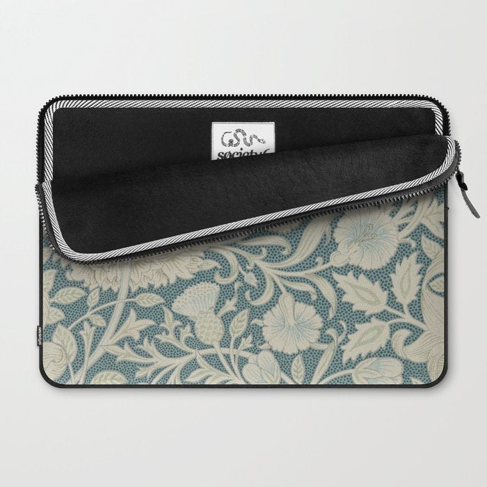 William Morris Double Bough Slate Blue Laptop Sleeve Gallery Image 2
