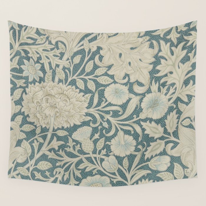 William Morris Double Bough Slate Blue Wall Tapestry Gallery Image 4