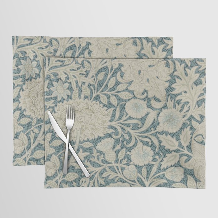 William Morris Double Bough Slate Blue Placemat Gallery Image 1