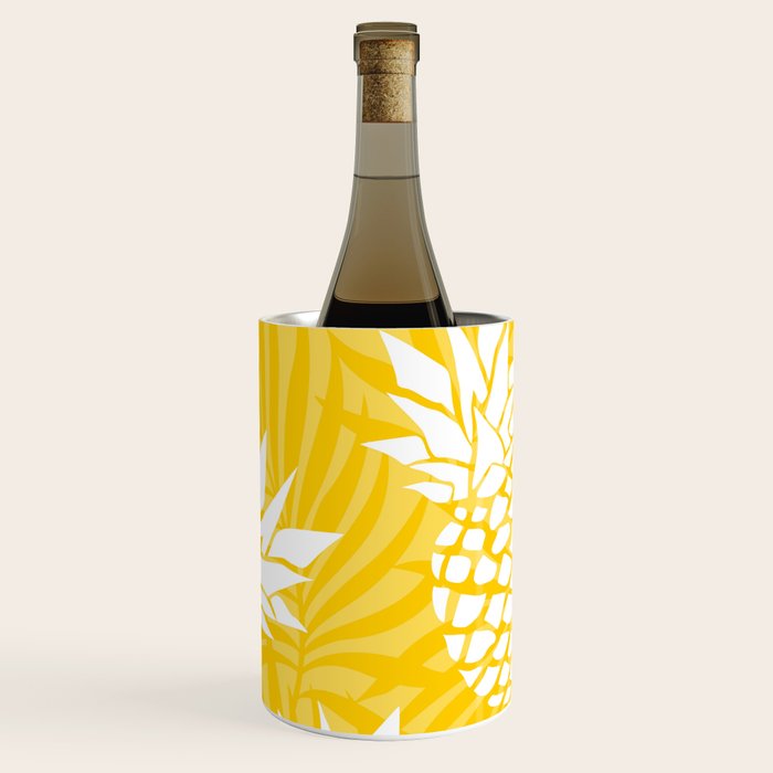 Bright Yellow, Summer, Pineapple Art Wine Chiller Gallery Image 1
