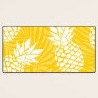 Bright Yellow, Summer, Pineapple Art Desk Mat Gallery Image 3