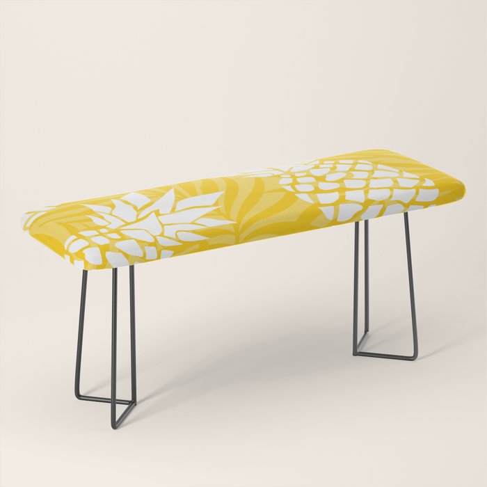 Bright Yellow, Summer, Pineapple Art Bench Gallery Image 1