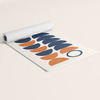 Abstract Shapes 19 in Orange and Navy Blue Yoga Mat Gallery Image 2