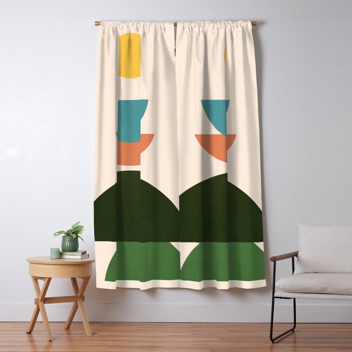 Abstract Shape Design Window Curtain Gallery Image 5