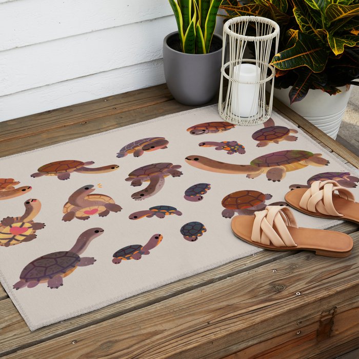 Snake-necked turtle Outdoor Rug Gallery Image 2