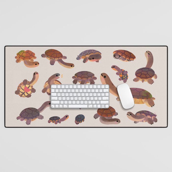 Snake-necked turtle Desk Mat Gallery Image 1