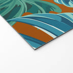 Tropical Monstera Palm Leaves on Orange Welcome Mat Gallery Image 2