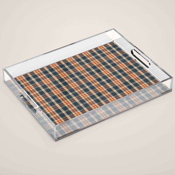 North Country Plaid - classic blue and red Acrylic Tray Gallery Image 1