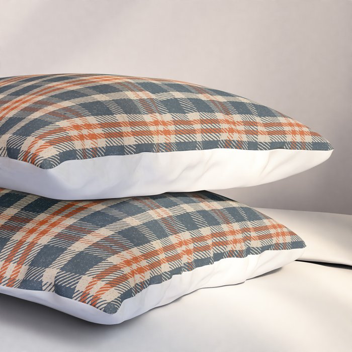 North Country Plaid - classic blue and red Pillow Sham Gallery Image 3