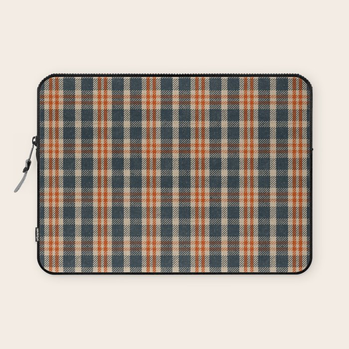 North Country Plaid - classic blue and red Laptop Sleeve Gallery Image 1