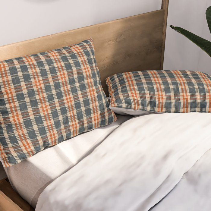 North Country Plaid - classic blue and red Pillow Sham Gallery Image 2