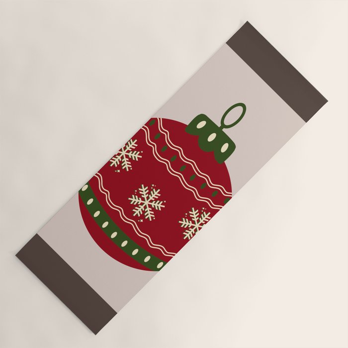 Christmas Bauble Red Yoga Mat Gallery Image 1