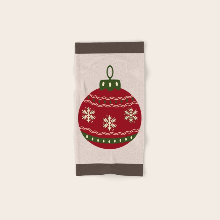 Christmas Bauble Red Bath Towel Gallery Image 1