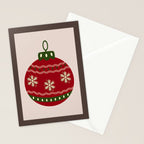 Christmas Bauble Red Stationery Card Gallery Image 2