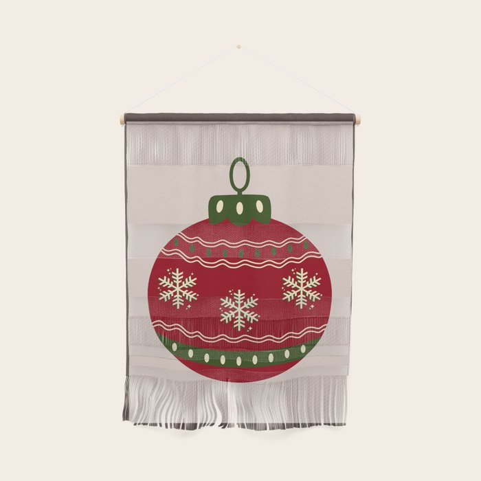Christmas Bauble Red Wall Hanging Gallery Image 1