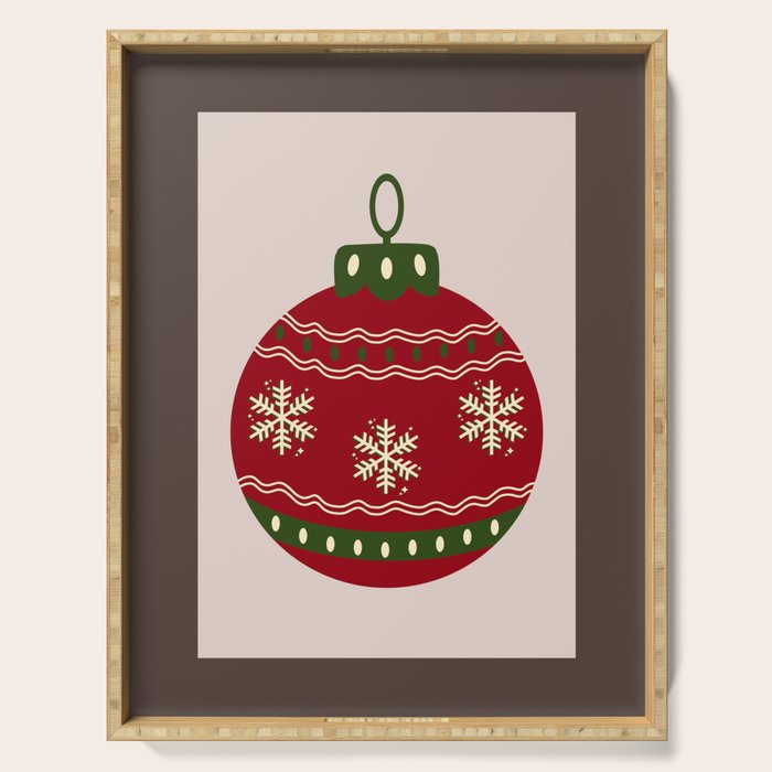 Christmas Bauble Red Serving Tray Gallery Image 1
