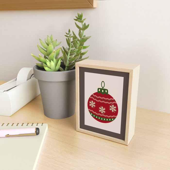 Christmas Bauble Red Mini Art Print Gallery Image 2