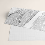 New York City White Map Wrapping Paper Gallery Image 2