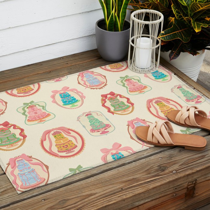 Rococo Cakes Outdoor Rug Gallery Image 2