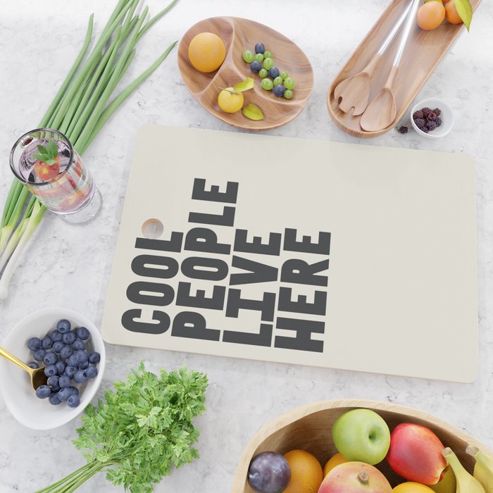 Cool People Live Here Cutting Board Gallery Image 2
