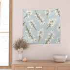 Berries and Branches - Light Blue Wall Tapestry Gallery Image 2