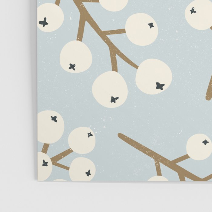 Berries and Branches - Light Blue Poster Gallery Image 3