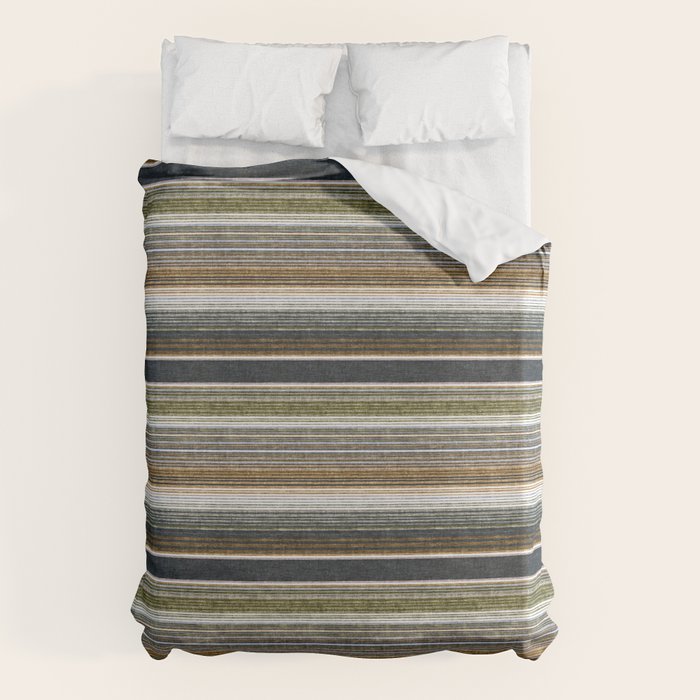 serape southwest stripe - muted natural tones Duvet Cover Gallery Image 1